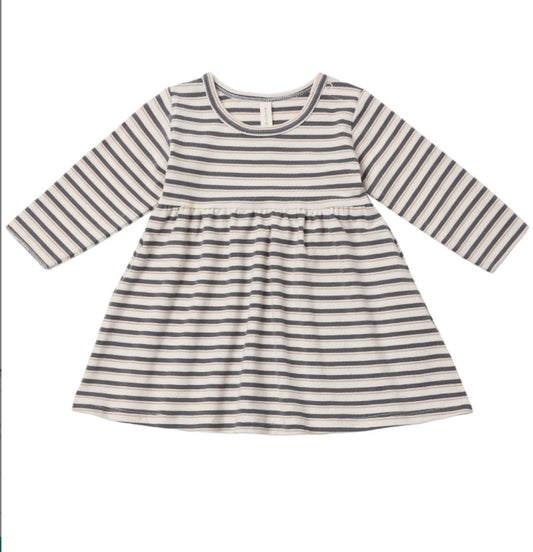 LONG SLEEVE BABY DRESS VINTAGE STRIPE