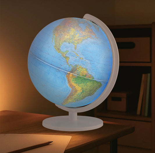 Illuminated Geopolitical Globe