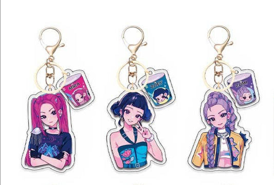 Kpop Demon Hunters acrylic mini character keychain pendant