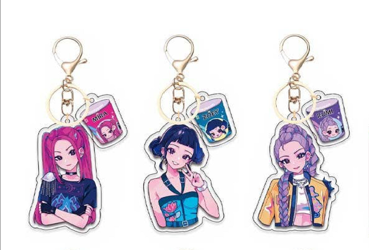 Kpop Demon Hunters acrylic mini character keychain pendant