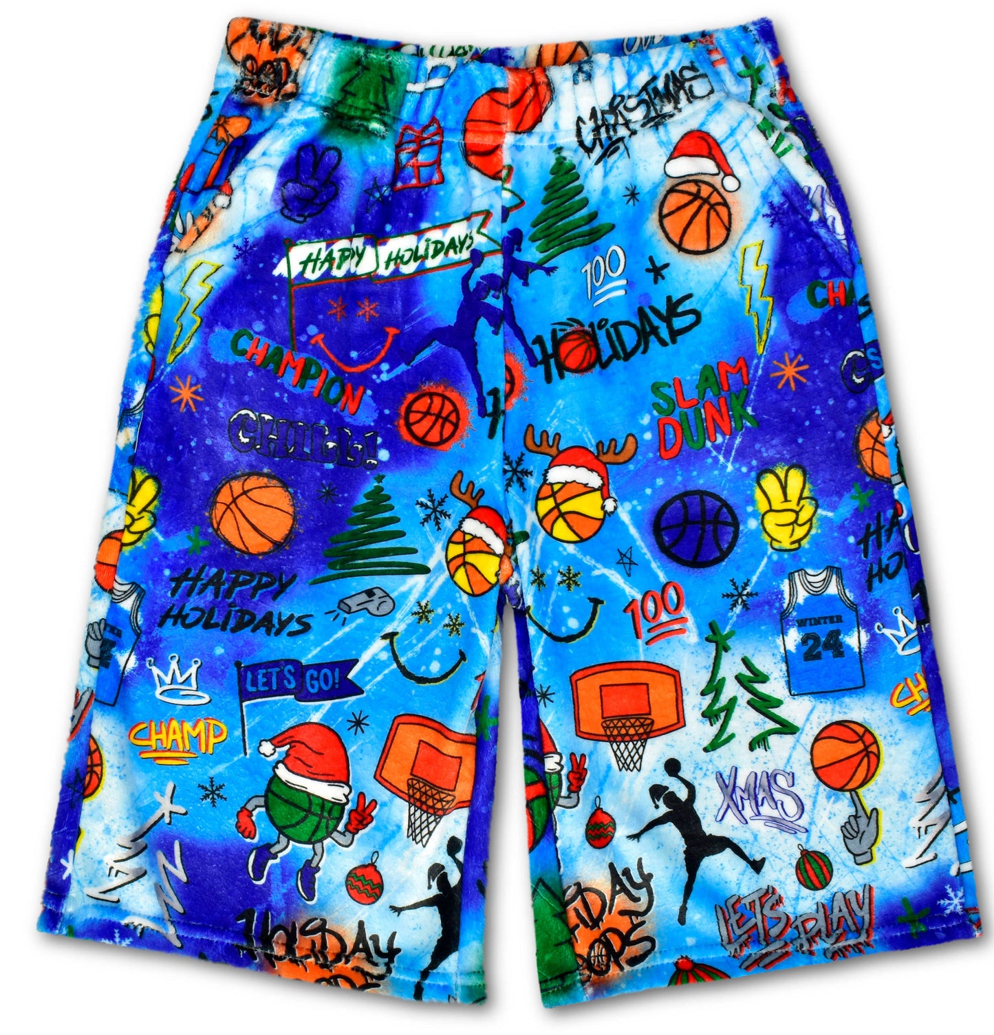 Corey Paige Holiday Hoops Plush Shorts