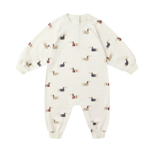 DACHSHUND RAGLAN JUMPSUIT