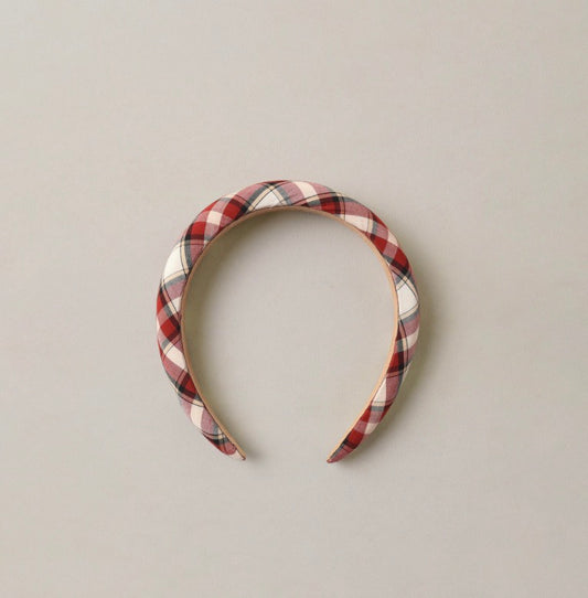 PADDED HEADBAND HOLIDAY TARTAN