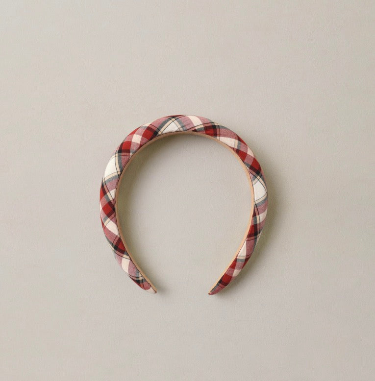 PADDED HEADBAND HOLIDAY TARTAN