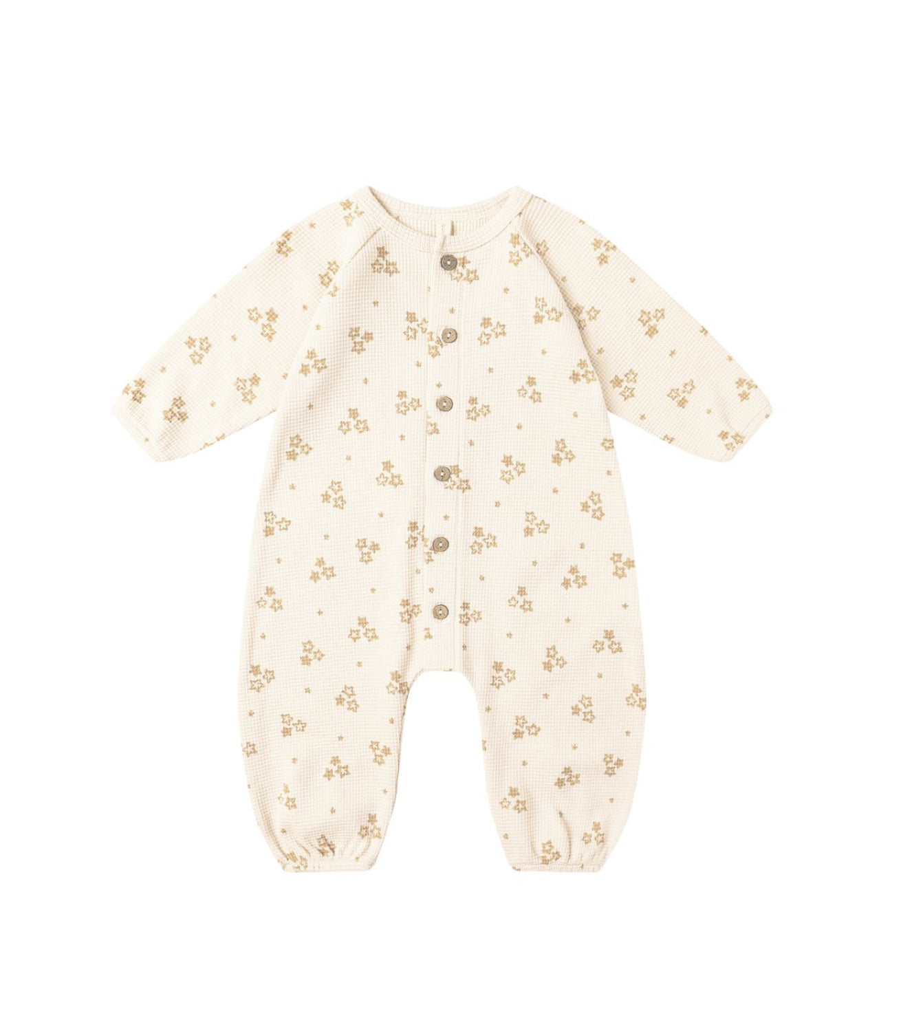 MARIGOLD WAFFLE LONG SLEEVE JUMPSUIT ||