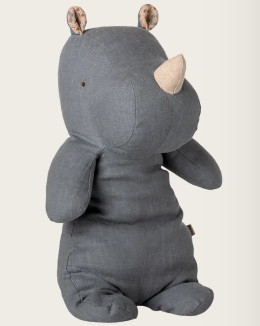 Safari Friends, Medium Rhino - Dusty Blue