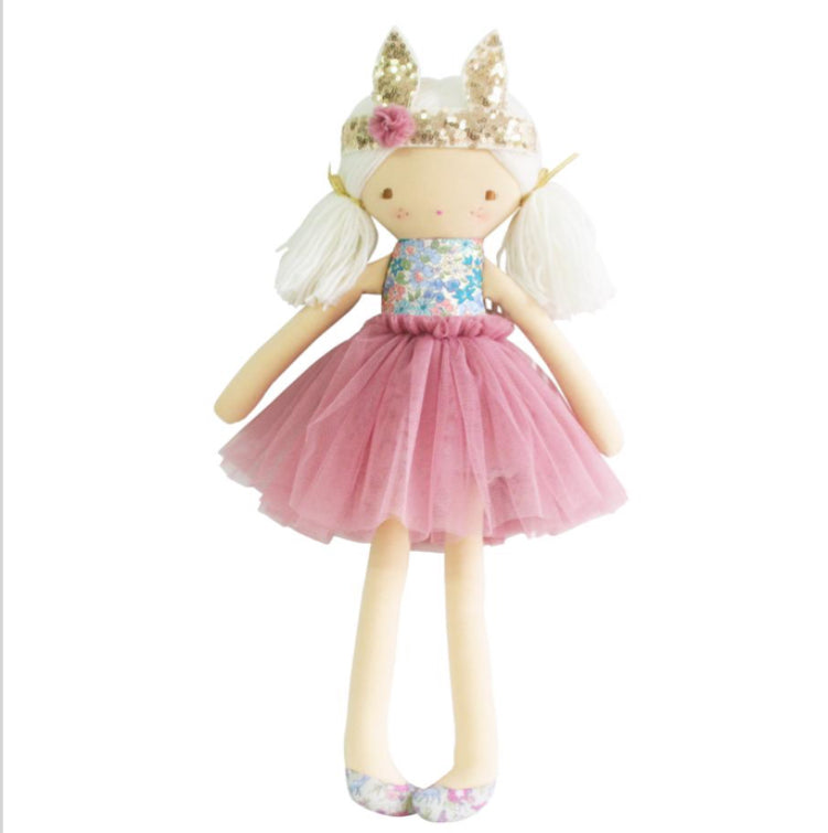 Sienna Bunny Crown Liberty Blue Dress up doll with removable clothes