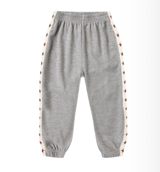 PANELED SWEATPANT HEATHERED DUSTY BLUE