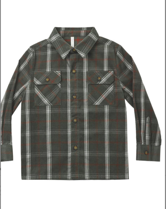 POCKETED FLANNEL SHIRT HOLIDAY PLAID