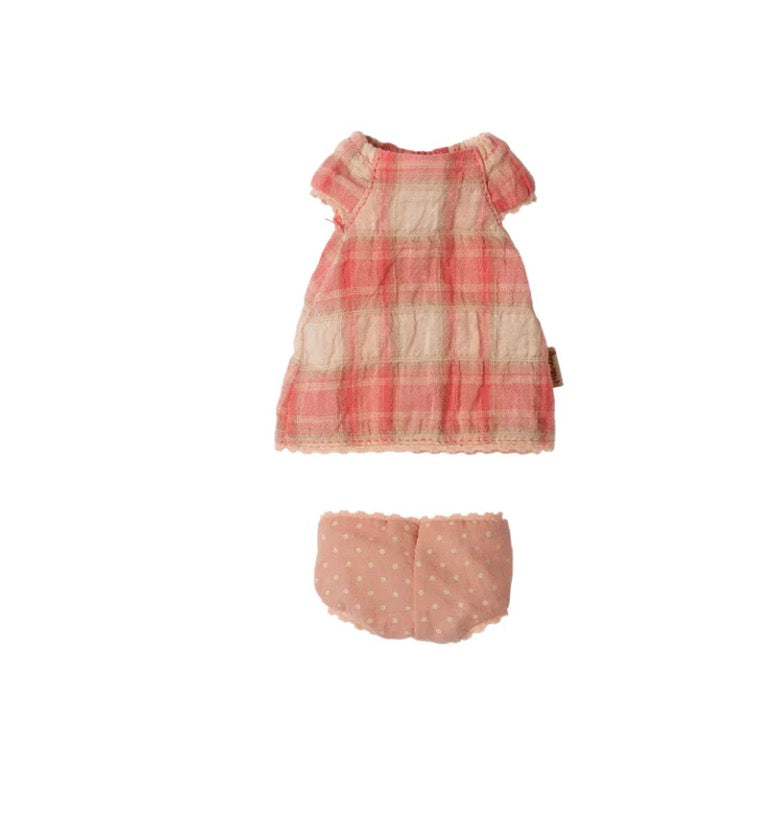 Maileg Dress, Teddy Junior - Coral