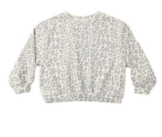OVERSIZED SWEATSHIRT BLUE LEOPARD
