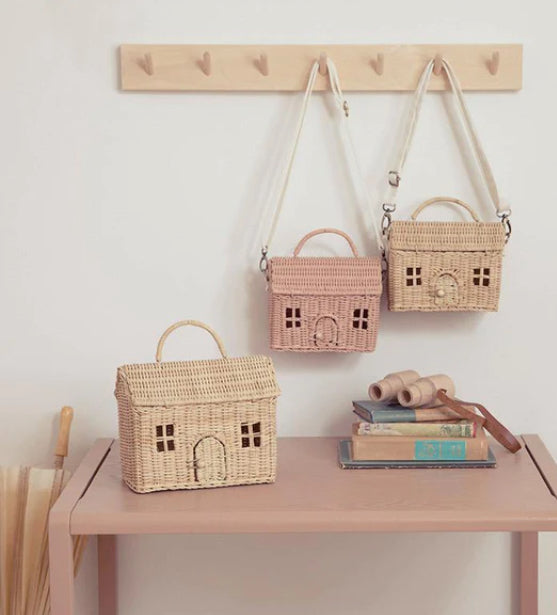 Rattan Casa Clutch - Straw