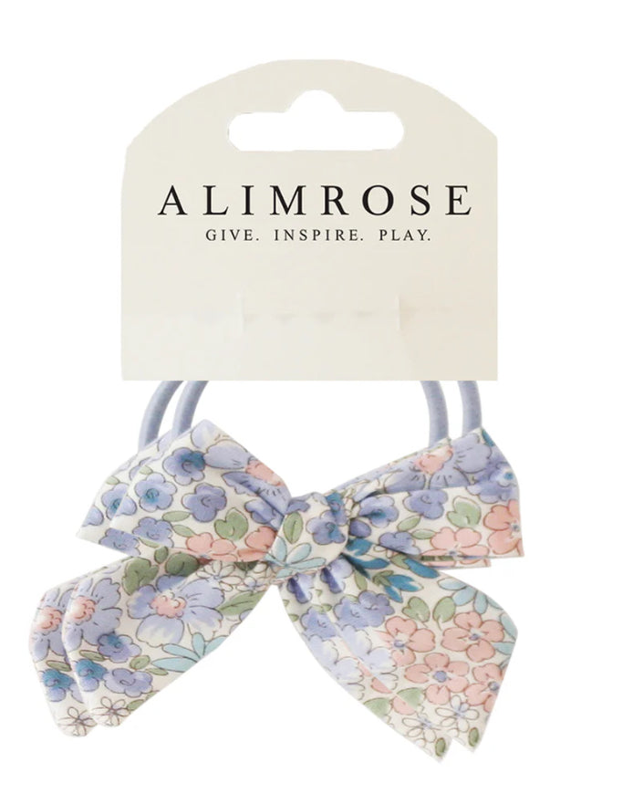 Bow Hair Tie Set Liberty Blue