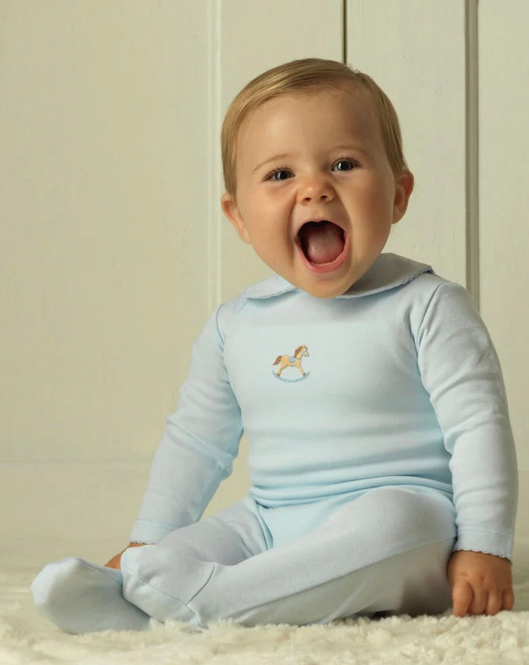Rachel Riley London Blue Rocking Horse Footie