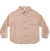 COLLARED LONG SLEEVE SHIRT FAWN GINGHAM
