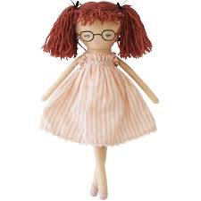 Nikki - Pink Stripe Dress up doll with removable clothes