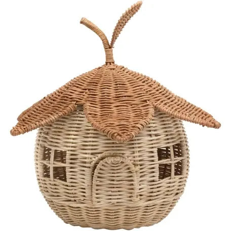 Round Casa Basket- Natural & Straw