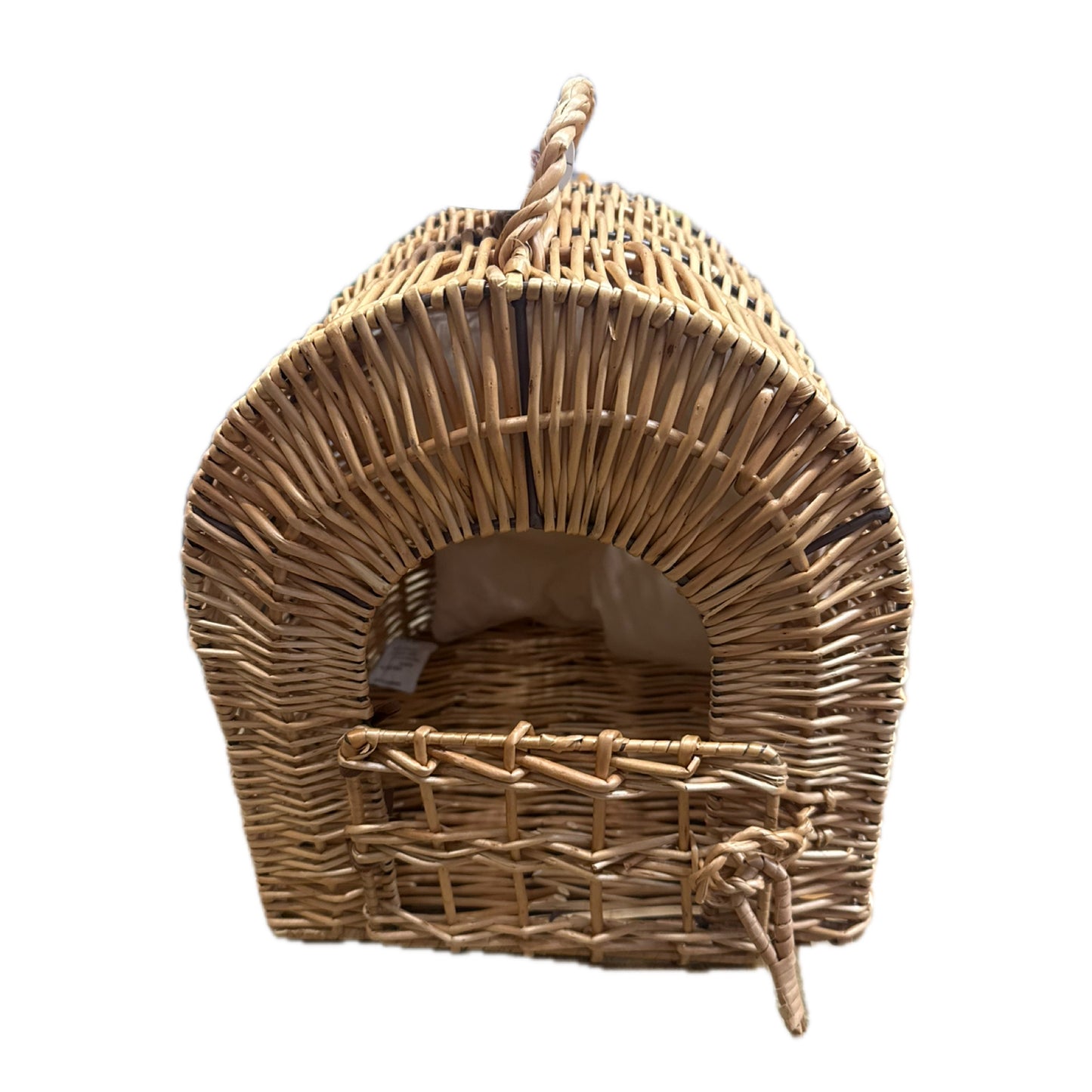Dog Cage Wicker with eggshell cushion