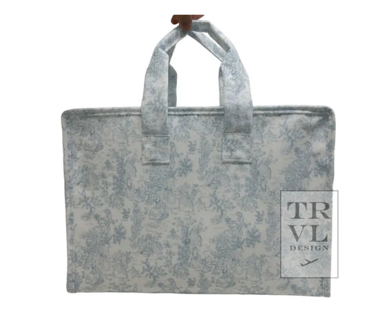 OVERNITE TOTE- Bunny Toile Blue