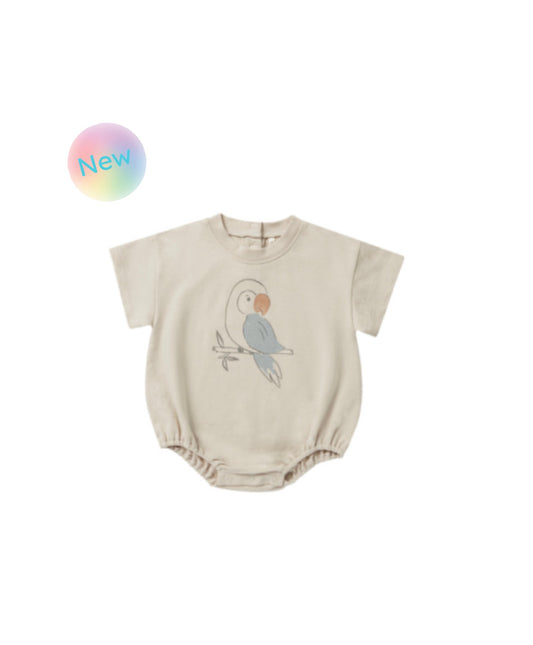RELAXED BUBBLE ROMPER || PARROT