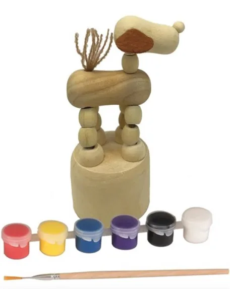 Paint Your Own Wooden Push-Up Dog