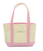 Mini TOTE - COATED CANVAS PINK TRIM