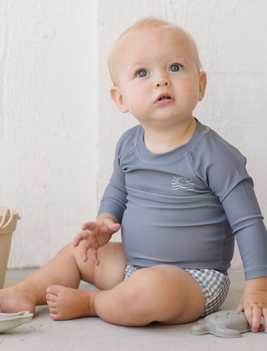 SWIM DIAPER OCEAN GINGHAM