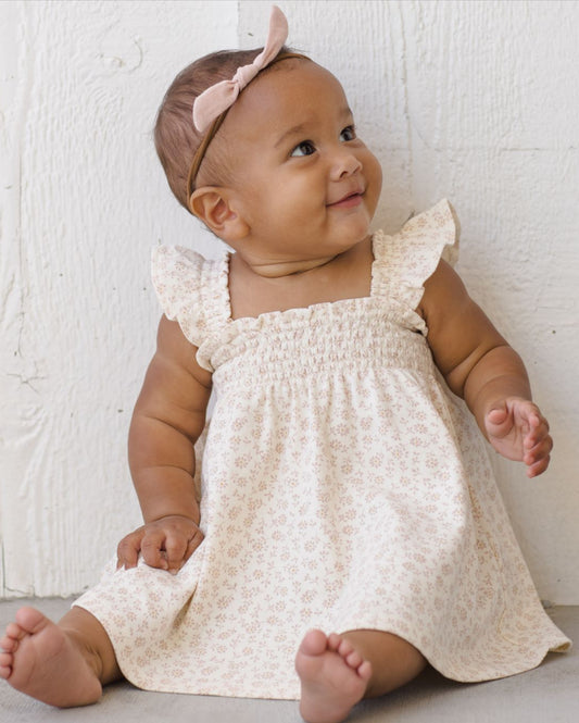 SMOCKED JERSEY DRESS DITSY