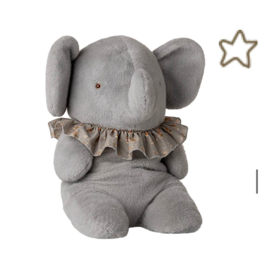 Elephant plush, Big - Blue/grey