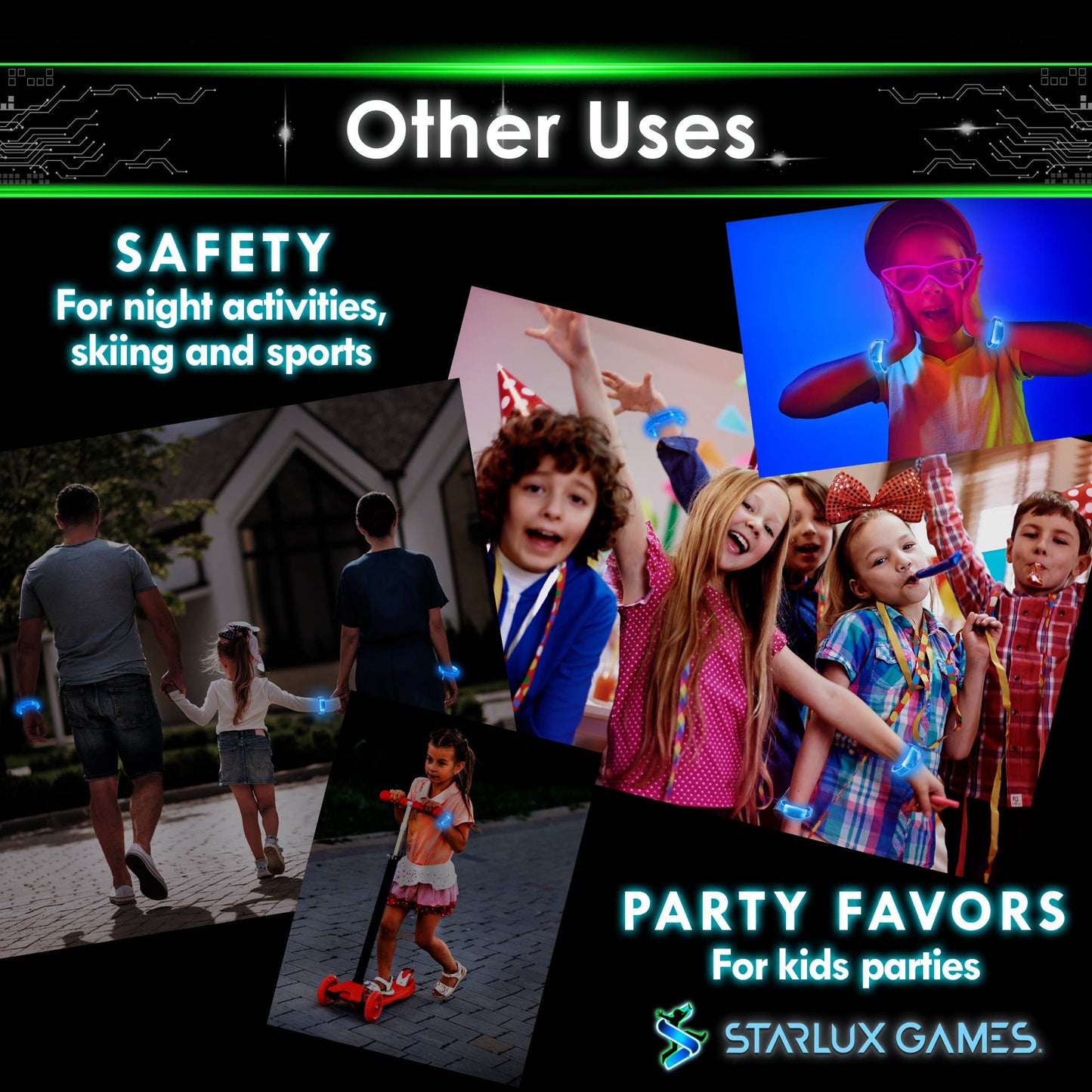 Glow Tag – With 12 Glow in the Dark Game Options