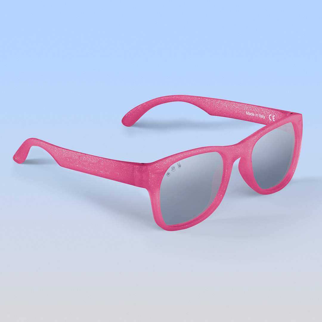 Pink Glitter Sunglasses: Baby (Ages 0-2) / Grey Polarized Lens