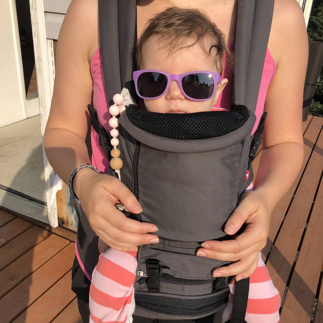 Lavender Glitter Sunglasses: Toddler (Ages 2-4) / Grey Polarized Lens