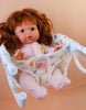 Feeding chair for doll - Pink gingham
