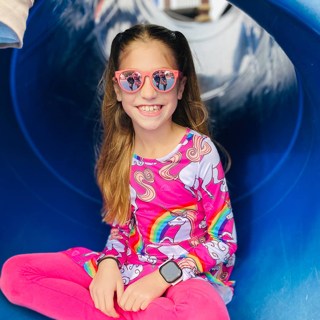 Round Sunglasses | Dusty Rose: Toddler (Ages 2-4) / Brown Polarized Lens