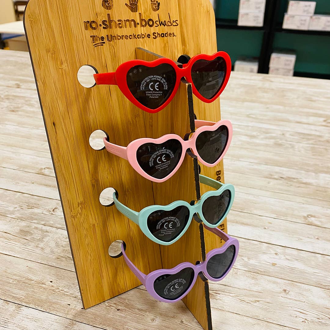 Heart Sunglasses | Lilac: Baby (Ages 0-2) / Grey Polarized Lens
