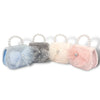 Mesh Bow Furry Purse: Pink