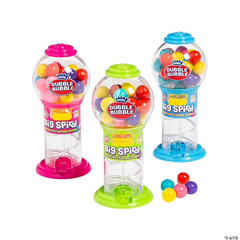 Dubble Bubble Big Spiral Gumball Machines,