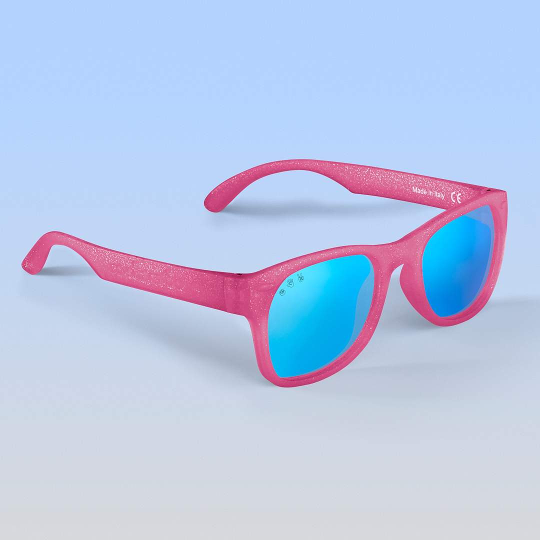 Pink Glitter Sunglasses: Baby (Ages 0-2) / Grey Polarized Lens