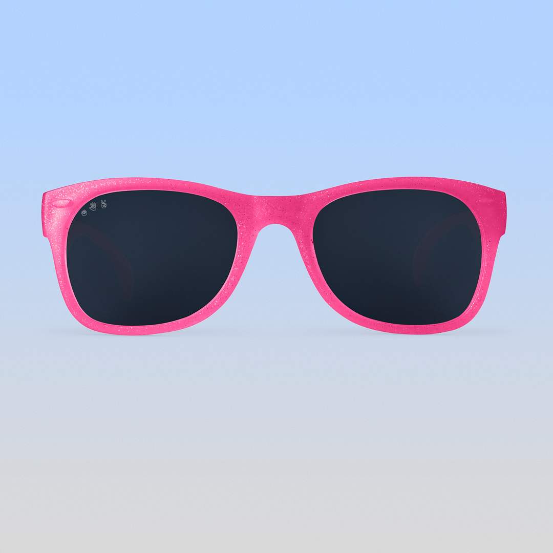 Pink Glitter Sunglasses: Baby (Ages 0-2) / Grey Polarized Lens
