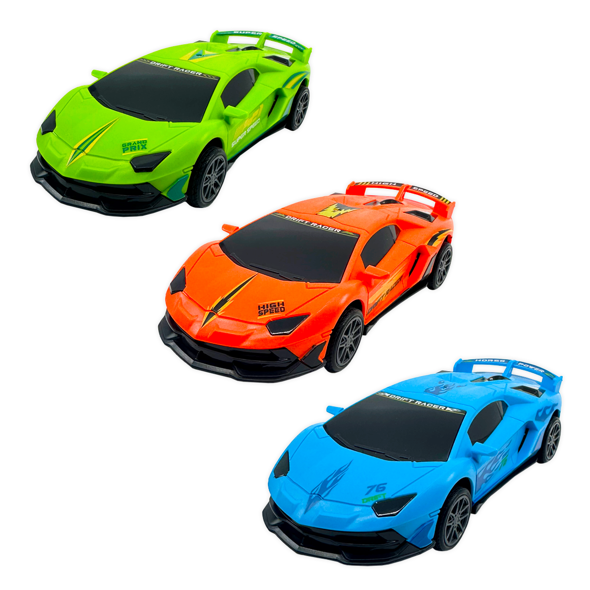 Sideways Drift Racer Friction Car Assortment-