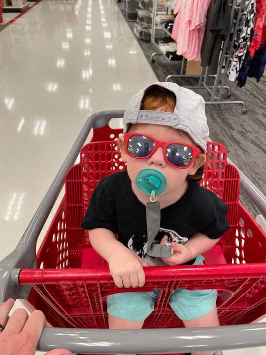 Cloudy Blue Sunglasses: Toddler (Ages 2-4) / Grey Polarized Lens