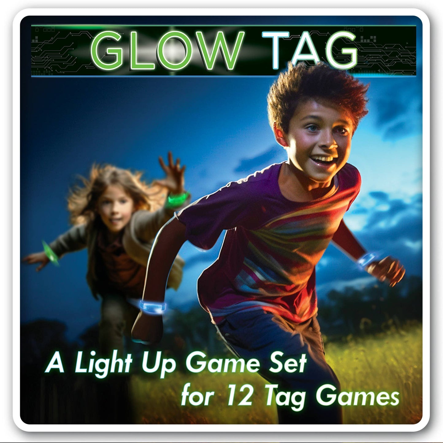 Glow Tag – With 12 Glow in the Dark Game Options