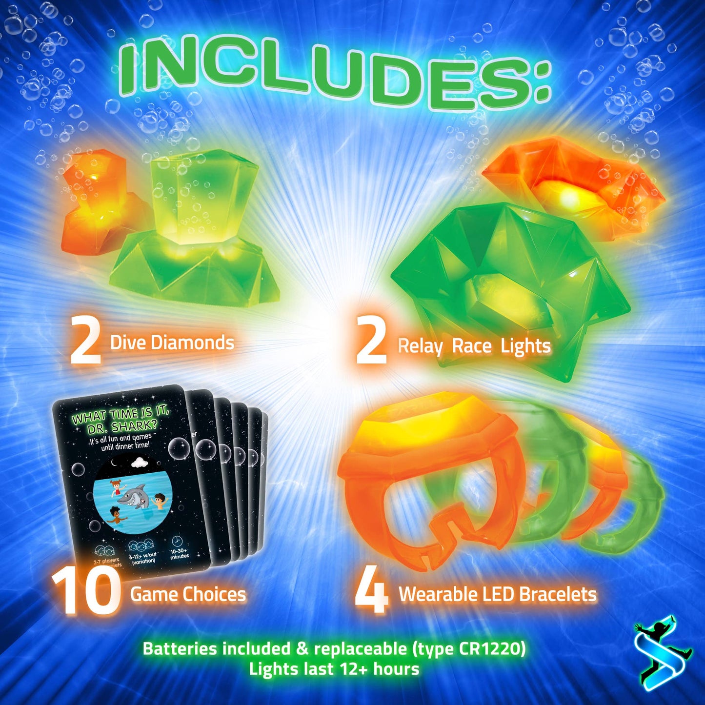 Pool Party: Glow in the Dark Pool Toys & Game Set