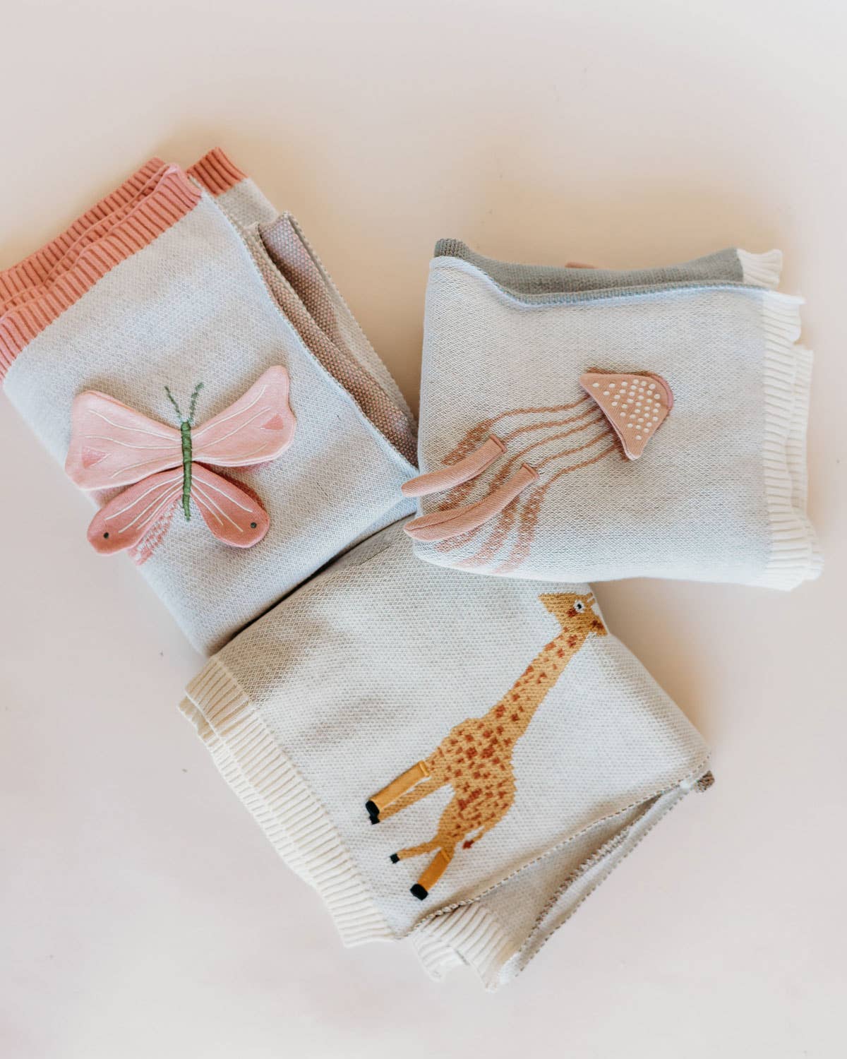 Ocean Jellyfish 3D - Organic Jacquard Knit Baby Blankets