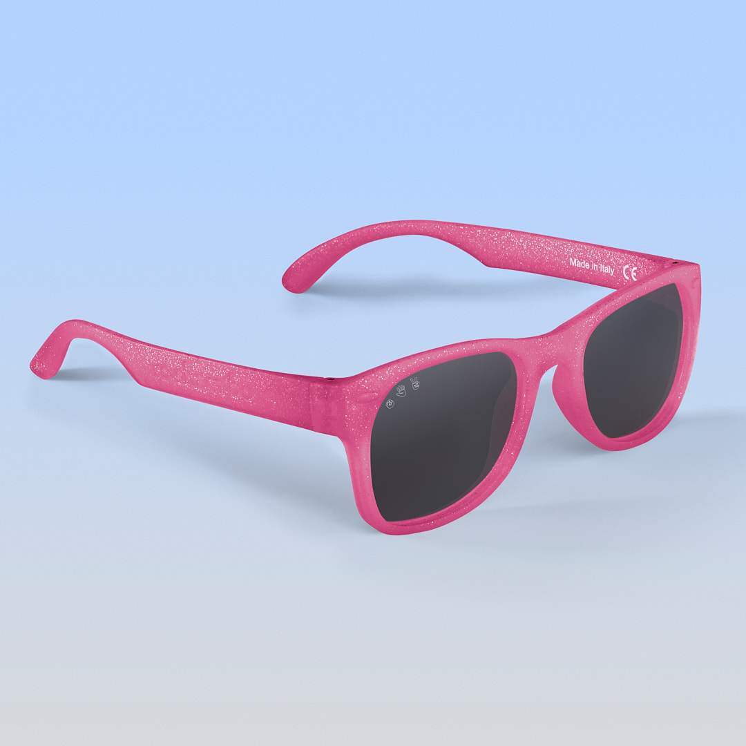 Pink Glitter Sunglasses: Baby (Ages 0-2) / Grey Polarized Lens