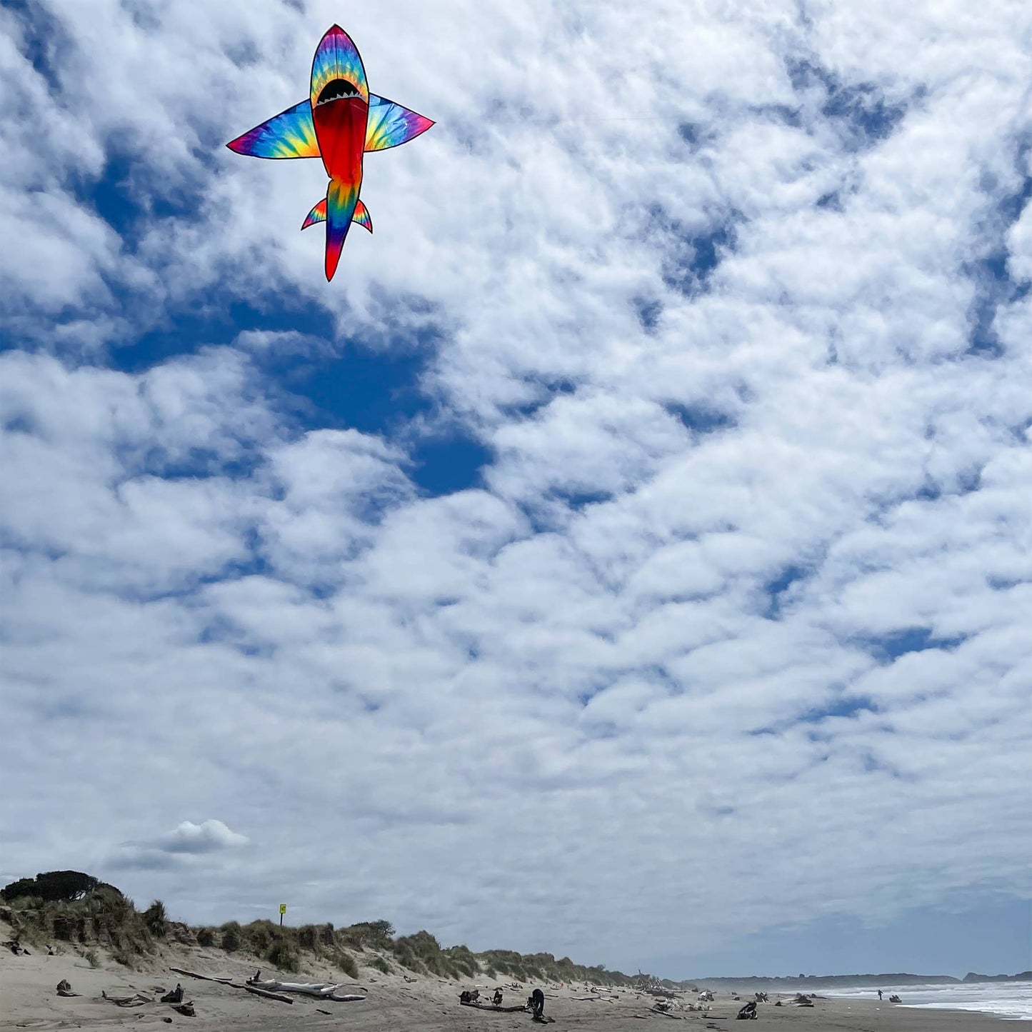 5' 3D Tie Die Shark Kite