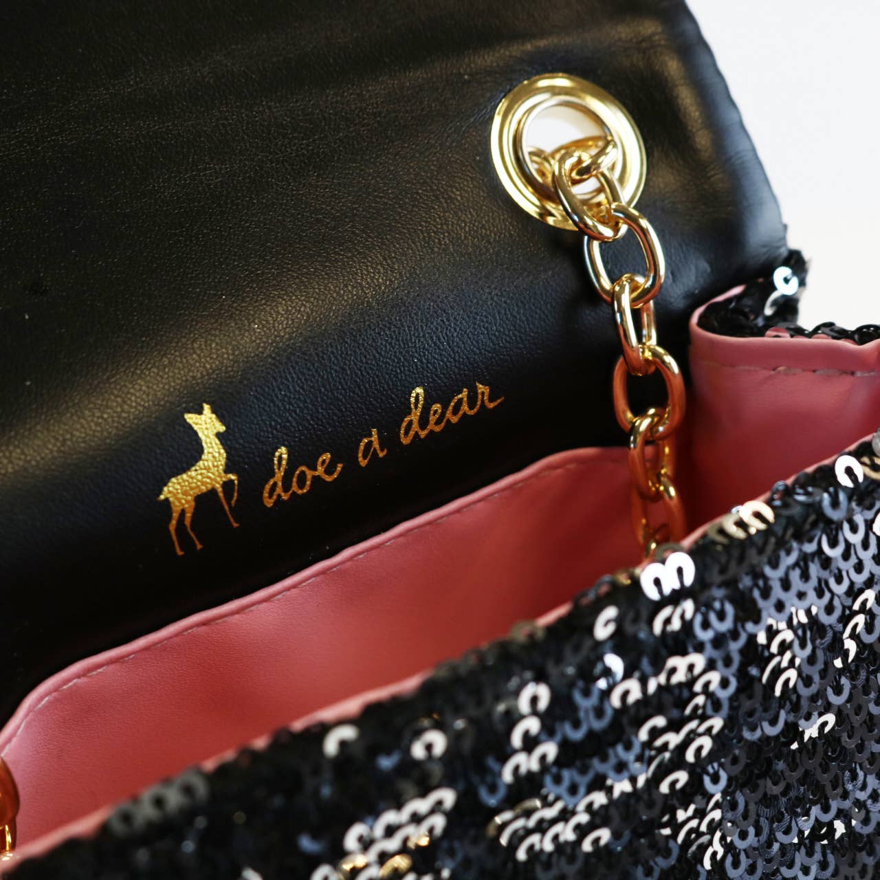 Floral Appliques Sequin Purse Silver