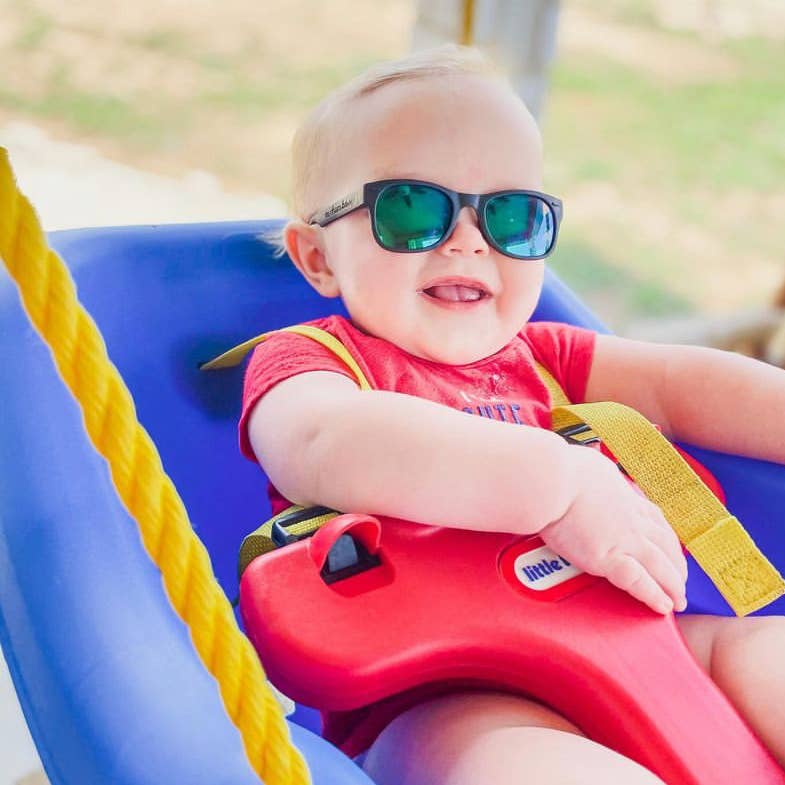 Navy Sunglasses: Baby (Ages 0-2) / Grey Polarized Lens