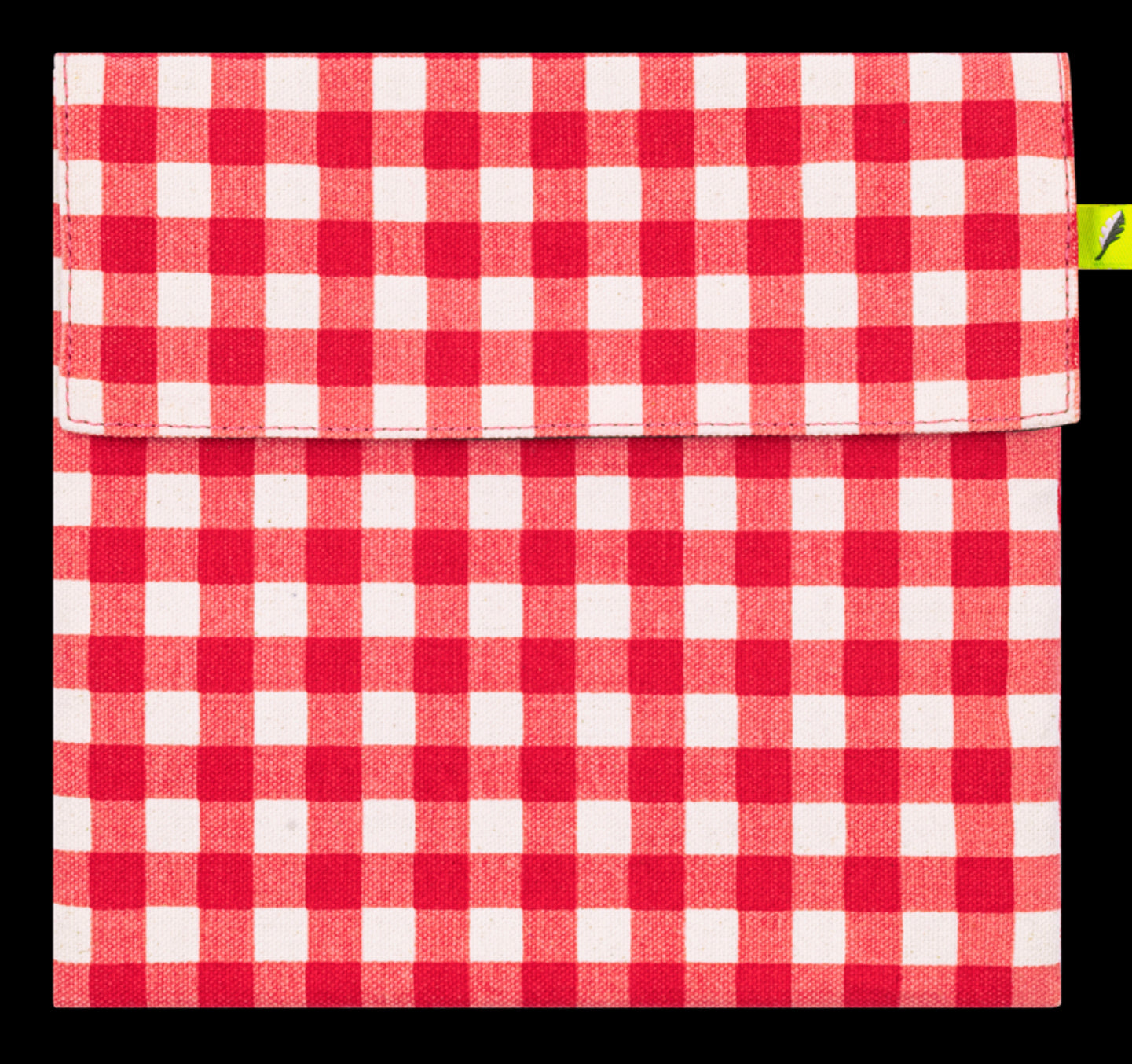 Zipper Lunch Bag - Gingham Red
