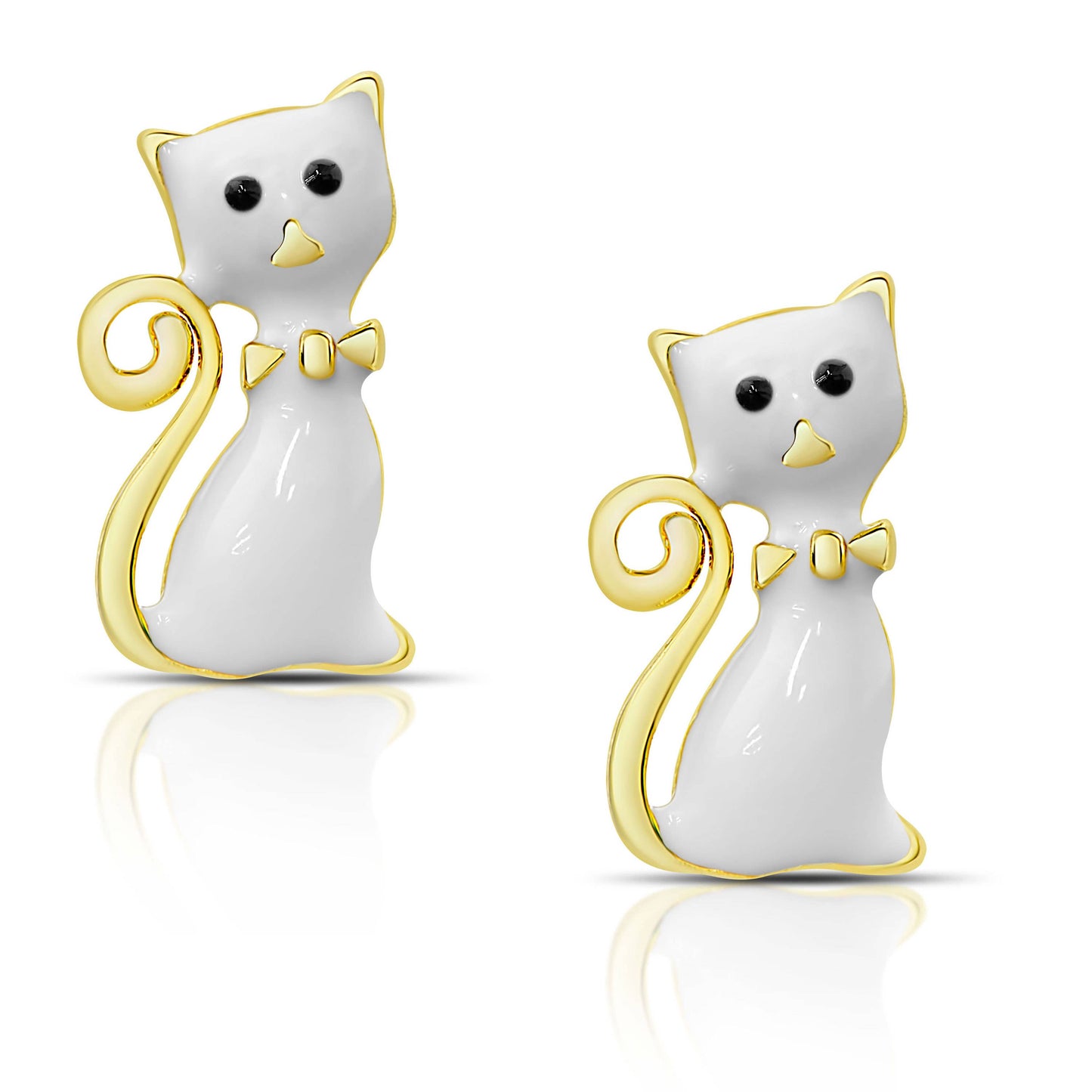 Cat Stud Earrings - Einstein's Attic